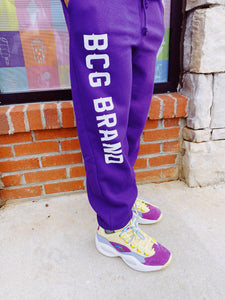 BcG. Purple Logo Sweatpants